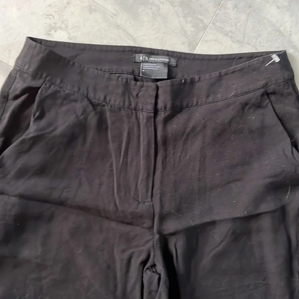 Armani Exchange Joggers Black pants zipper/clasps pockets NWOT Size 0